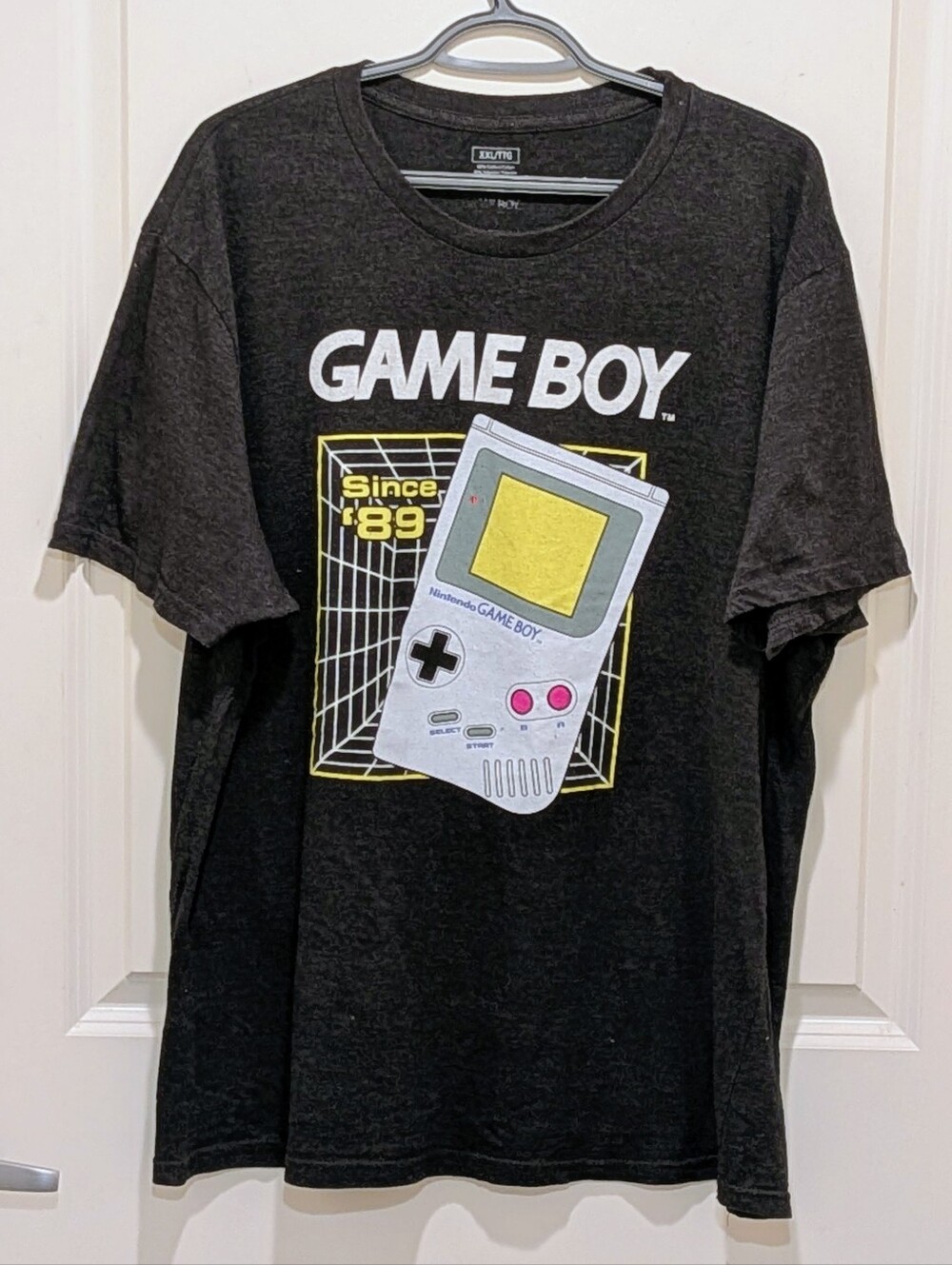 GUC Game Boy XXL Retro Print Dark Grey Cotton Blend Tee